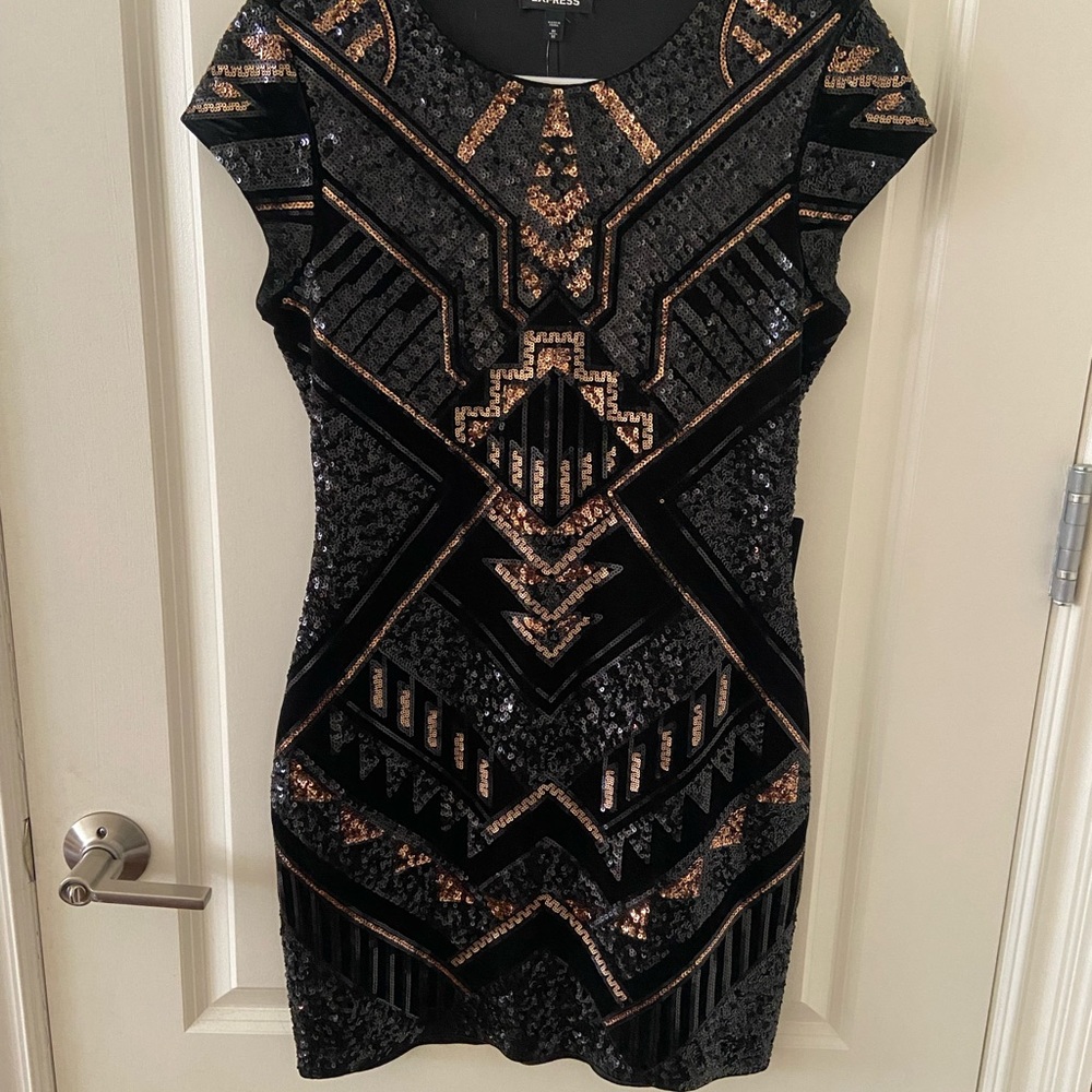 Express Sequins Dress Size: M NWT